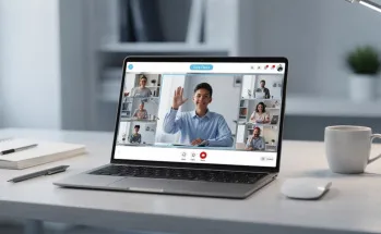Student in a structured live discussion and testing session