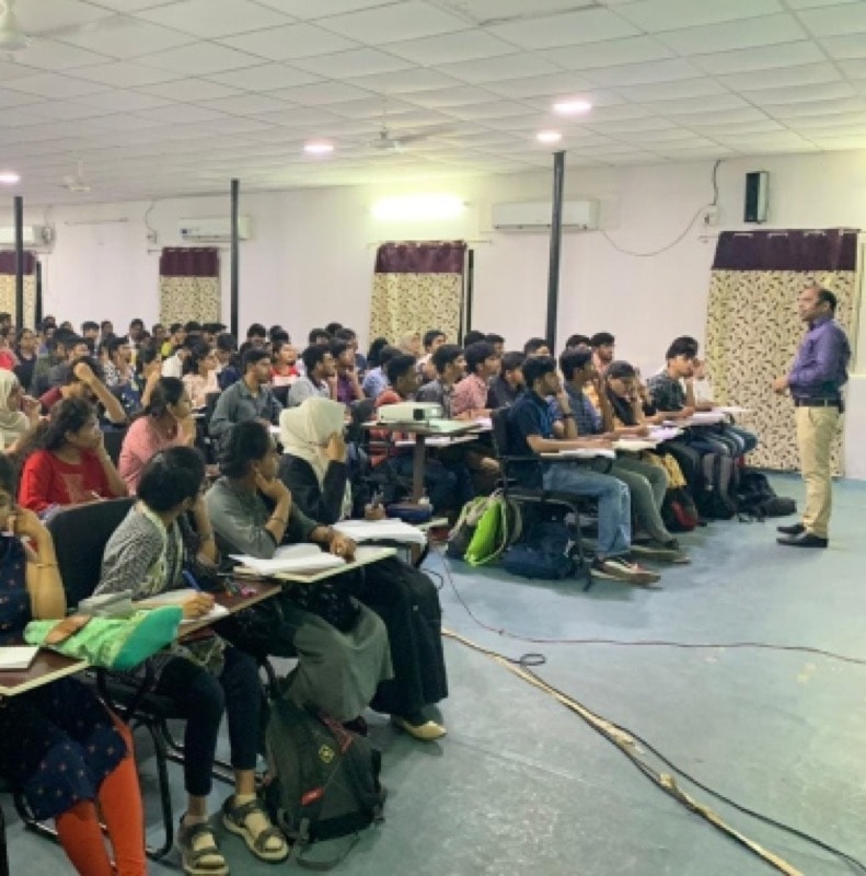 Face-to-face classroom teaching at DAMS Hyderabad